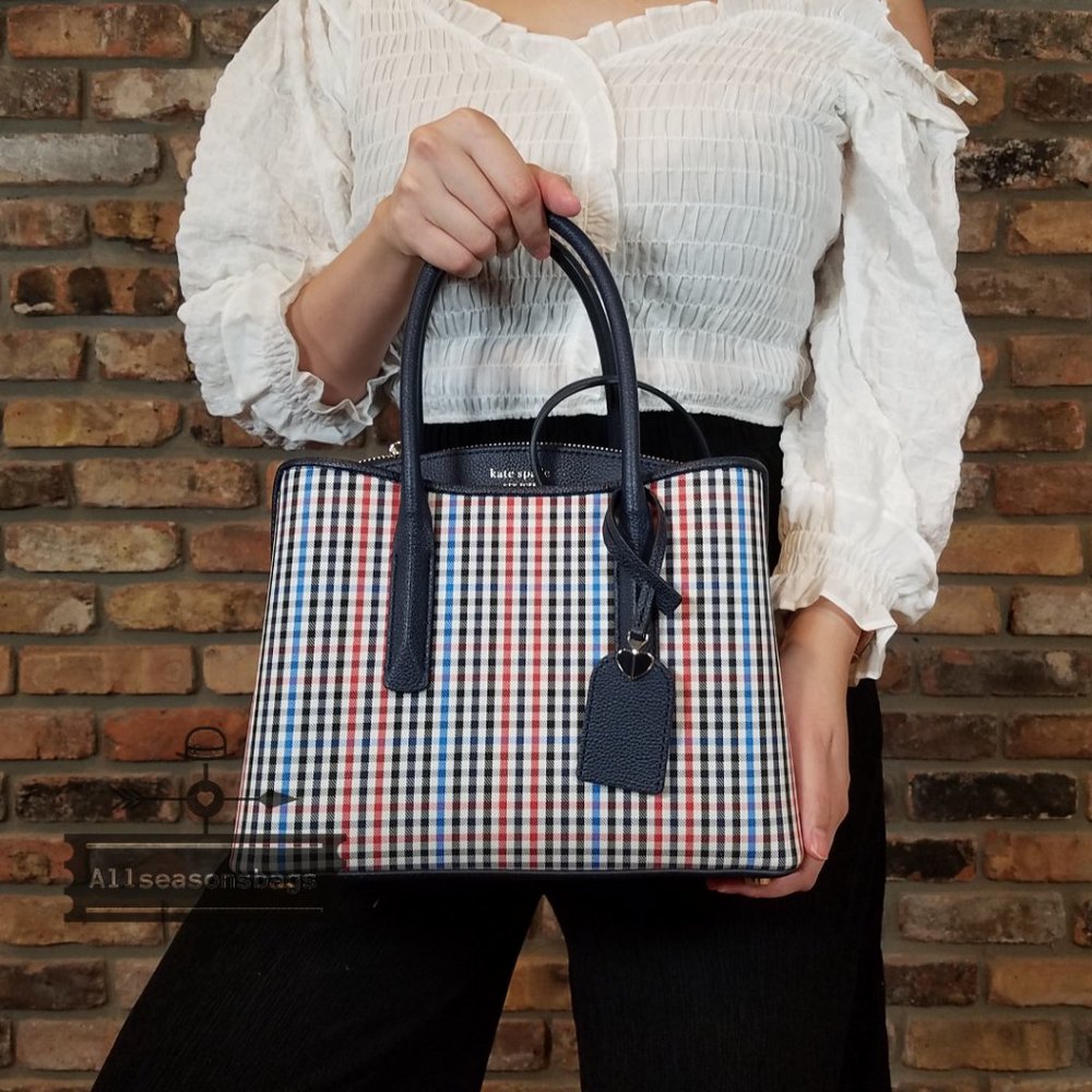 Kate Spade MARGAUX Plaid Medium Satchel CROSSBODY - Picture 4 of 16
